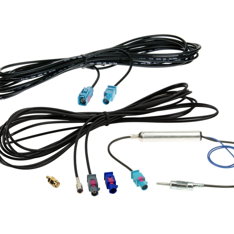 Antennenkabel Kit Fakra(m) > DIN(m)/SMB(F)/SMA(m) FM/DAB+