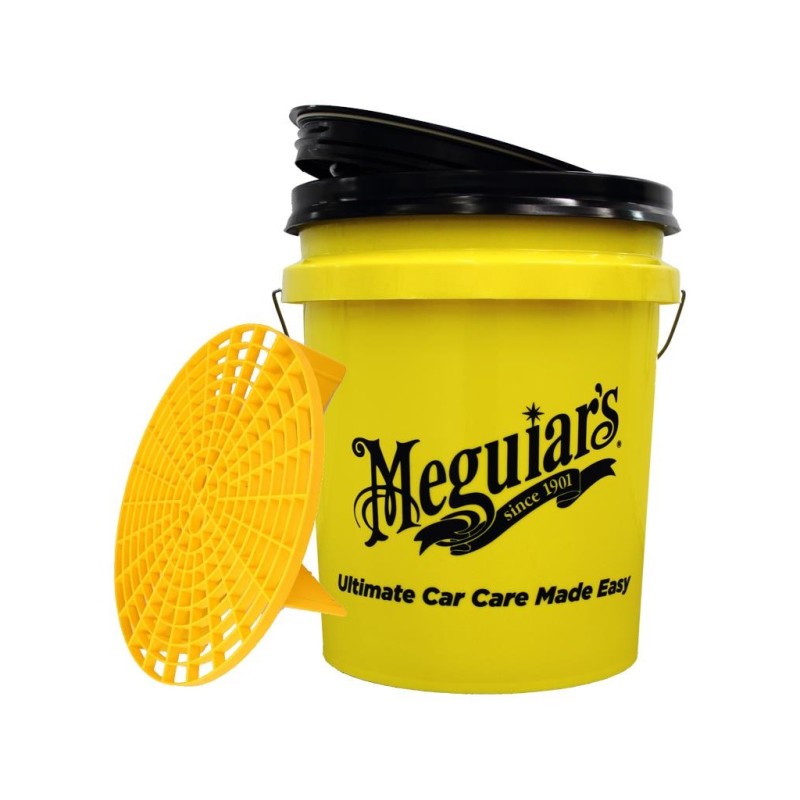 Meguiars Wascheimer gelb & Grit Guard mit Deckel
