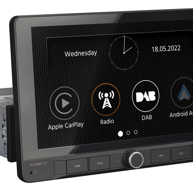 XZENT X-127 1-Din 9 Infotainer mit CarPlay und Android Auto
