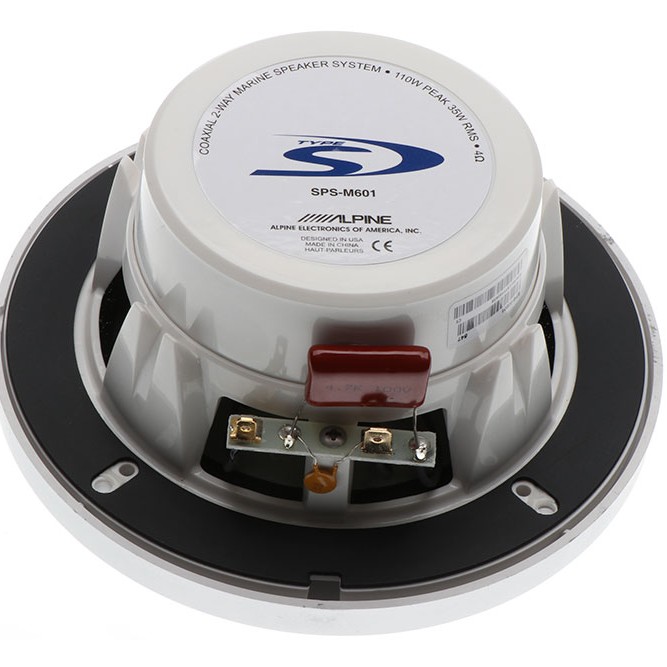 Alpine SPS-M601W Marine-Badlautsprecher Silber