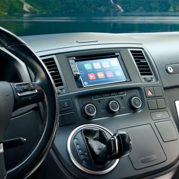 2-DIN Radioblende VW T5 2003-2015/Touareg 2003-2010 schwarz