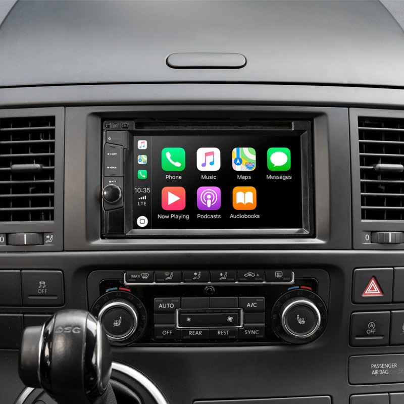 2-DIN Radioblende VW T5 2003-2015/Touareg 2003-2010 schwarz