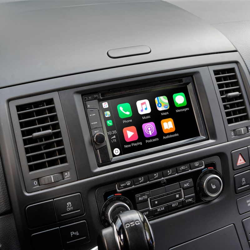 2-DIN Radioblende VW T5 2003-2015/Touareg 2003-2010 schwarz