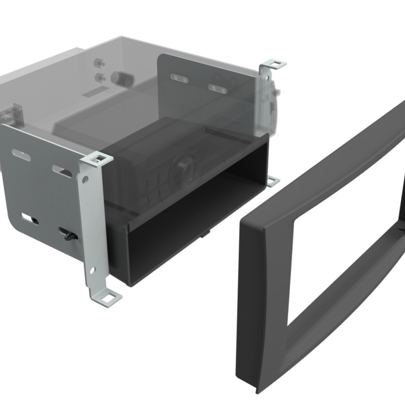 2-DIN Radioblende mit Fach VW T5/Touareg