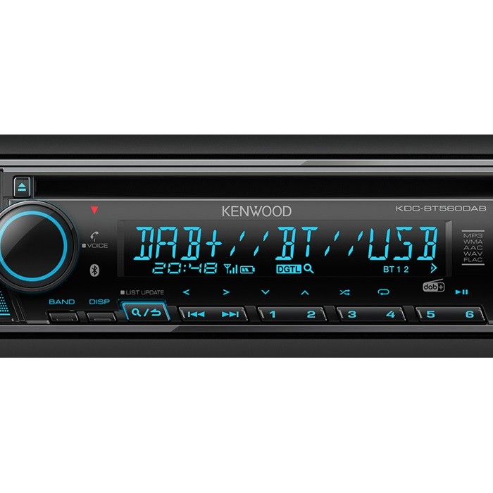 Kenwood KDC-BT560DAB Digital Media Receiver with Bluetooth & Digital Radio DAB+