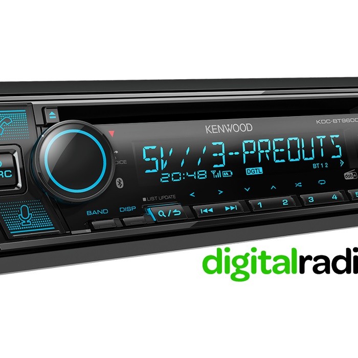 Kenwood KDC-BT960DAB CD / USB mit Bluetooth und DAB Amazon Alexa voice service