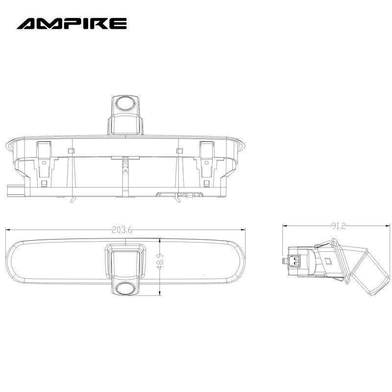 Rückfahrkamera für FIAT Doblo 2, OPEL Combo D (mit Flügeltüren)