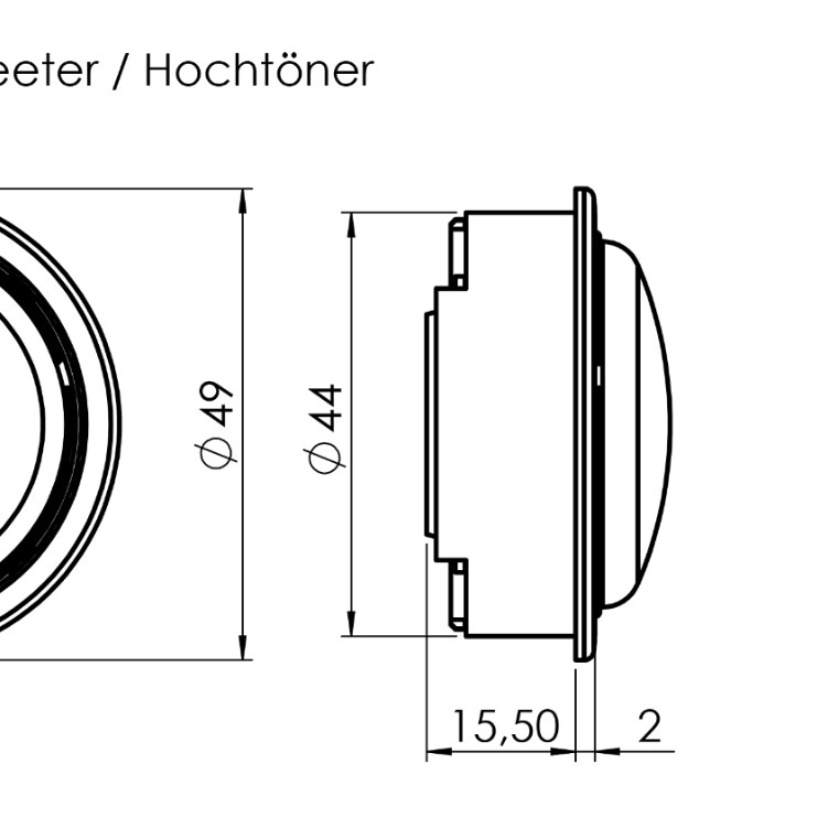 ETON 28 mm hand coated Fabric-Dome Hochtöner