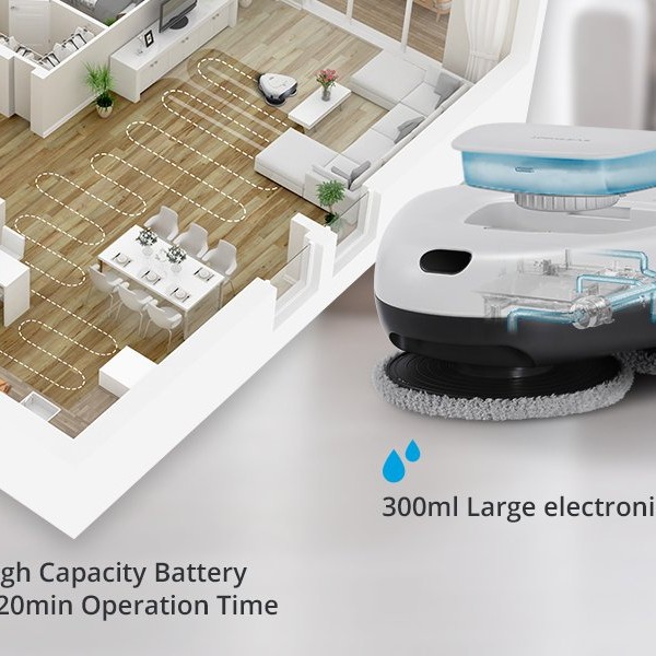 Nordväl HC104 Triple Spin Intelligente und leise Wisch-Roboter