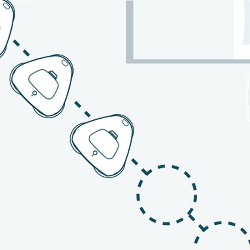 Nordväl HC104 Triple Spin Intelligente und leise Wisch-Roboter