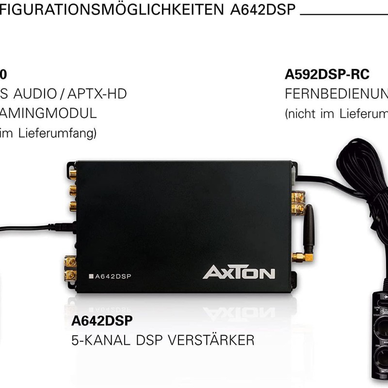 AXTON A642DSP App Verstärker 4x32 + 1x176 Watt