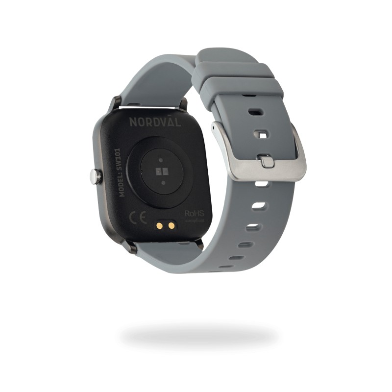 Nordval SW101G Grau Elegante Smartwatch mit integrierten Sportaktivitäten