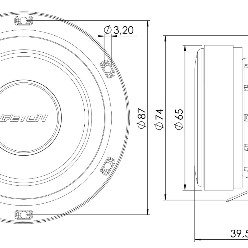 ETON POW 8 cm Mitteltöner