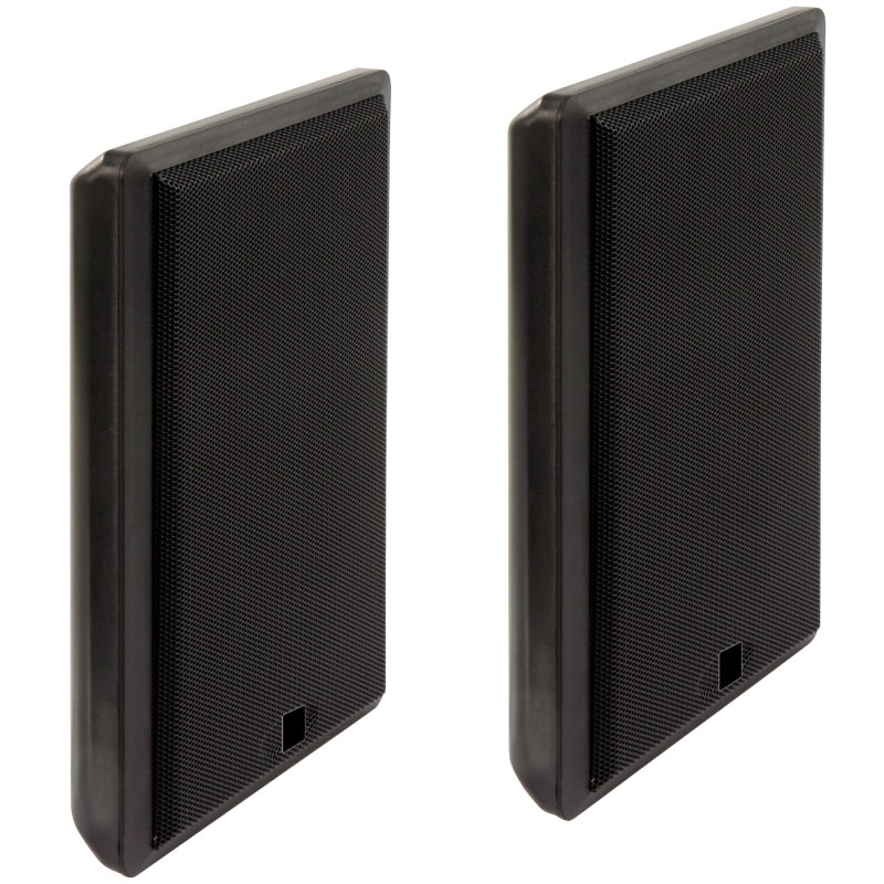 Flatpanel-Lautsprecher, 2-Wege, 4 Ohm, 40 W, 75-20.000 Hz, schwarz, Paar