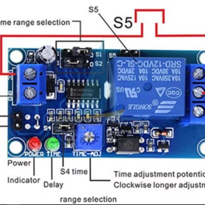 DC 12 V Zeit Verzögerung Relais Modul