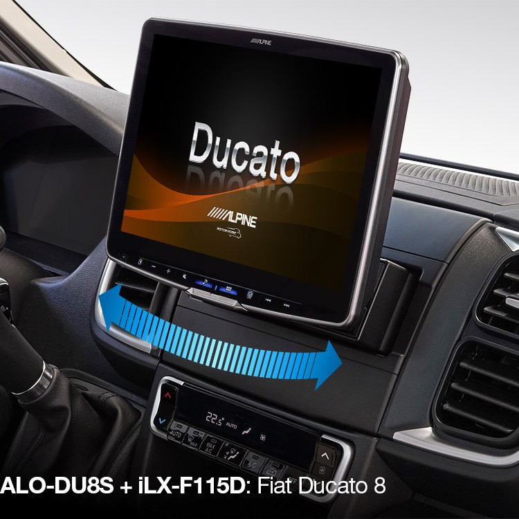 Alpine KIT-HALO-DU8S - Schwenkbarer Einbausatz mit Interface für Fiat Ducato 8