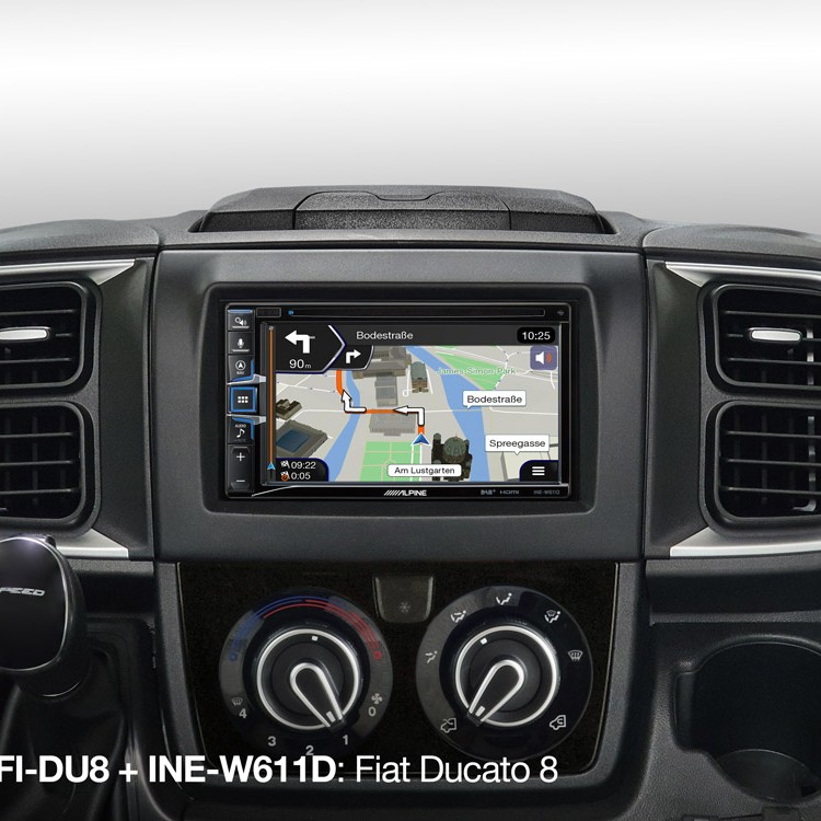 Alpine KIT-7FI-DU8 2-DIN Einbauset Fiat Ducato 8 + Lenkradfernbedienung Adapter