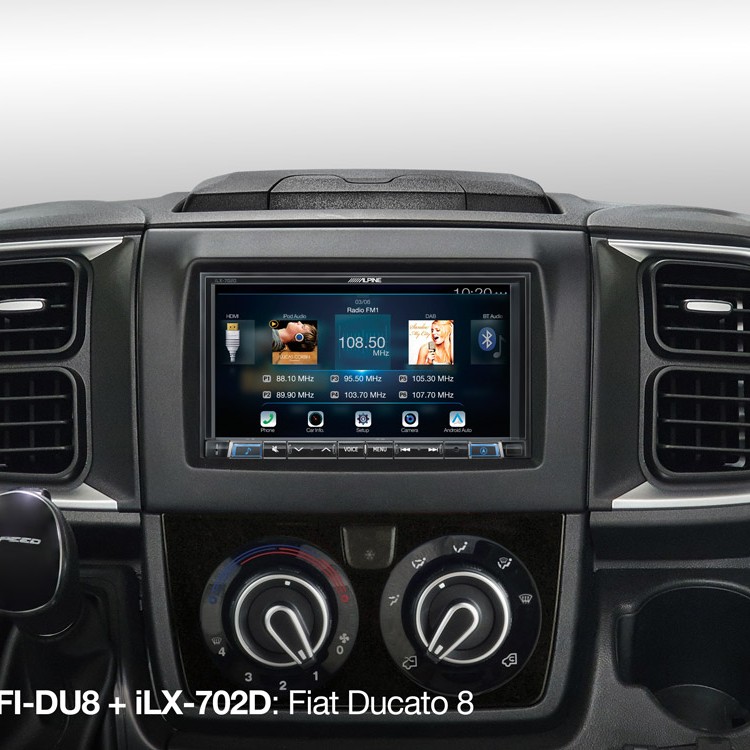 Alpine KIT-7FI-DU8 2-DIN Einbauset Fiat Ducato 8 + Lenkradfernbedienung Adapter
