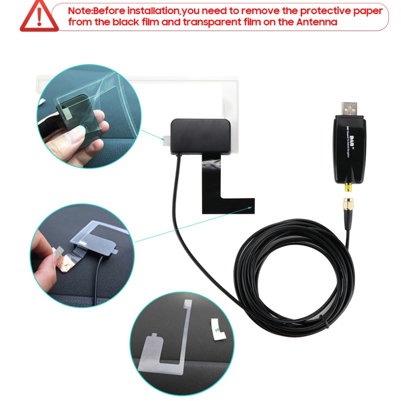 DAB+ Antenne mit USB für Android Radio