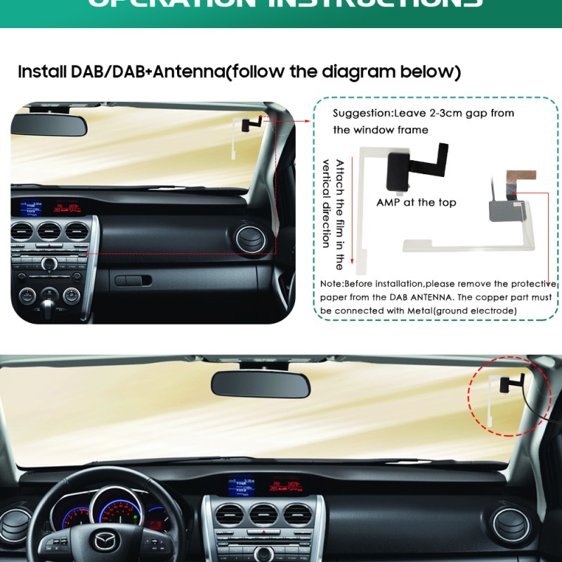 DAB+ Antenne mit USB für Android Radio