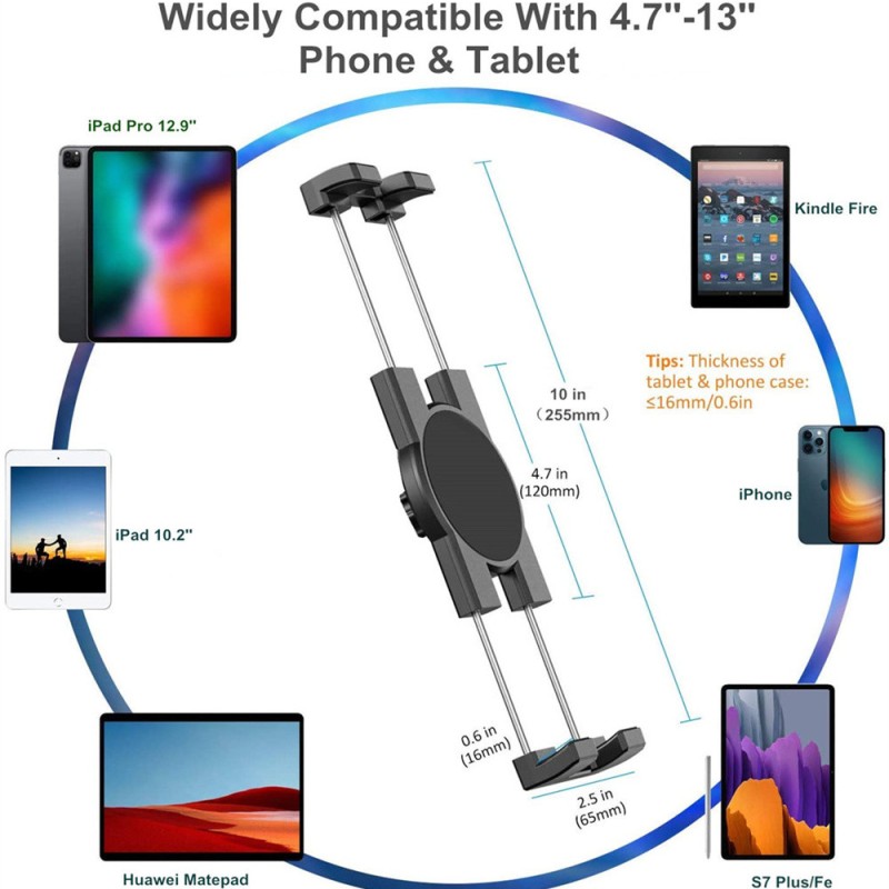 Tablet-Halterung für die Kopfstütze im Auto für 4,7-12,5 Zoll