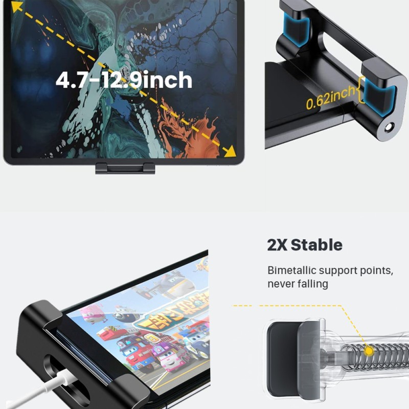 Tablet-Halterung für die Kopfstütze im Auto für 4,7-12,5 Zoll