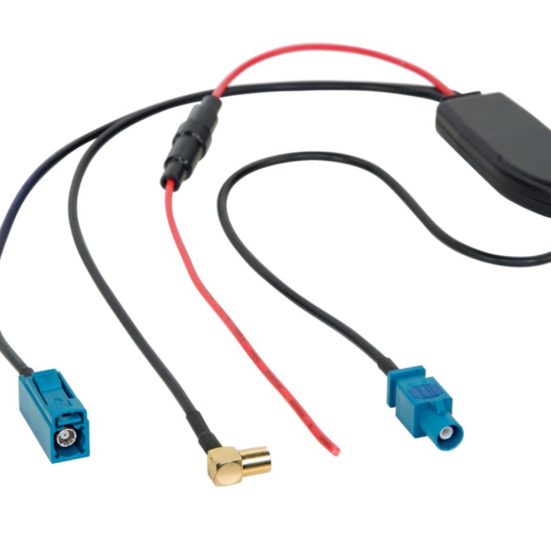 Antennensplitter AM/FM DAB+ Fakra(m)>Fakra(f)/SMB(f)