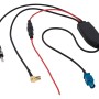 Antennensplitter AM/FM DAB+ Fakra(m)>DIN(m)/SMB(f)