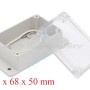 Kleine Elektronik Gehäuse Klar Kunststoff Gehäuse Wasserdicht 100 x 68 x 50 mm
