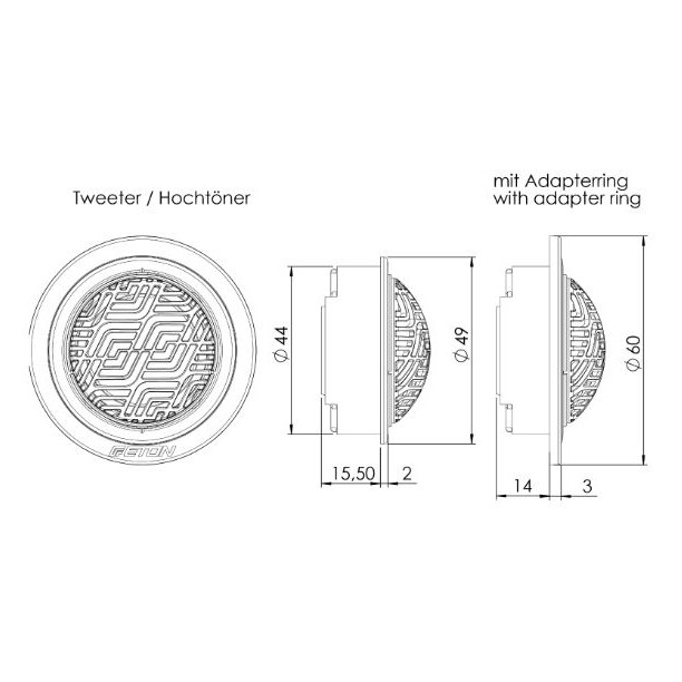 ETON GRAPHIT 28 Hochtöner mit 28 mm Kalotte