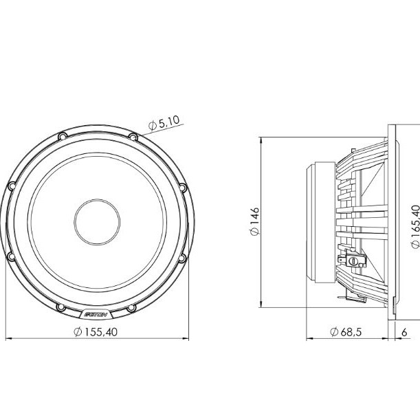 ETON GRAPHIT 16 16.5 cm Tieftöner