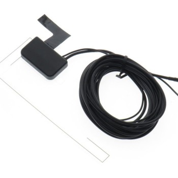 Glasklebeantenne für DAB-Empfang mit 3m Anschlusskabel SMB-Buchse