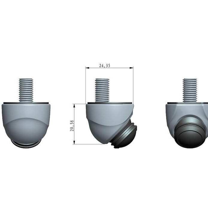 RFK/FK NTSC Mini-Kugel mit 2 Gehäusen, 210°