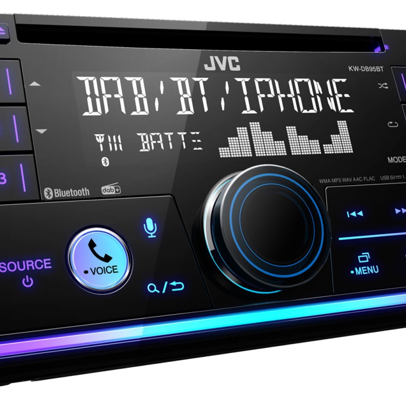 JVC KW-DB95BT-ANT Doppel-DIN CD/MP3-Autoradio mit DAB / Bluetooth / USB / iPod