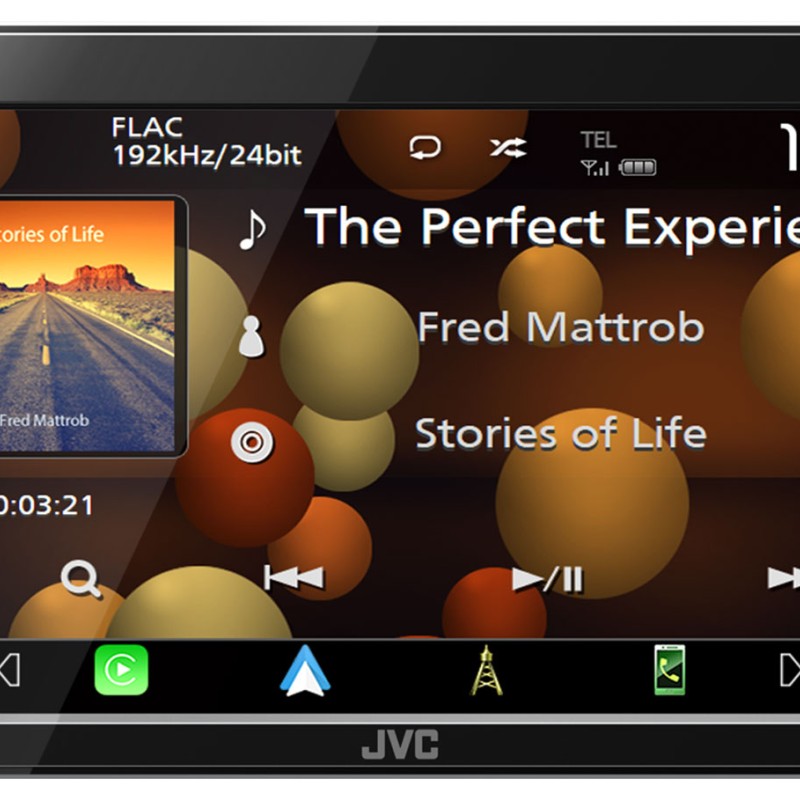 JVC KW-M875DBW - Doppel-DIN MP3-Autoradio mit Touchscreen / DAB/ Bluetooth/ USB